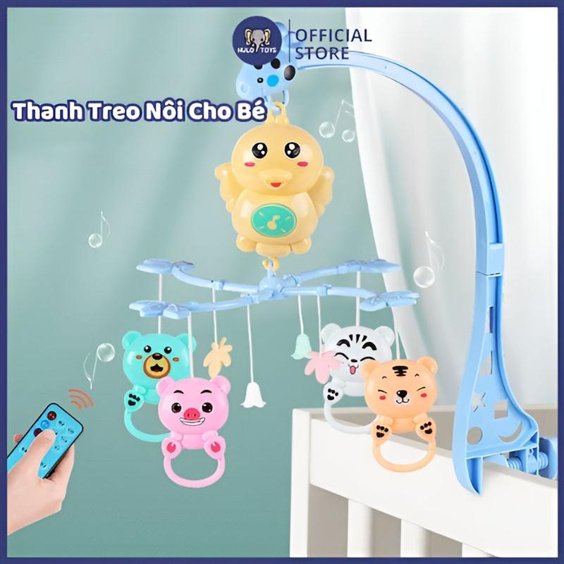 Treo Nôi Cho Bé Hulo Toys Nhiều Màu Sắc Tặng Kèm Pin, Nâng Cấp Thanh Treo Nôi Cho Bé Phát Nhạc Và Ánh Sáng