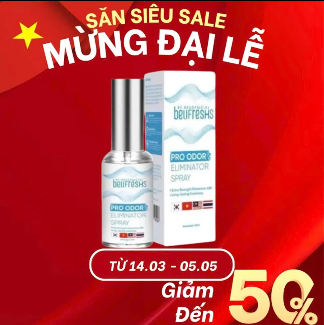 Xịt khử mùi BEUFRESH ngăn tiết mồ hôi 30ml - Dành cho Nữ và Nam