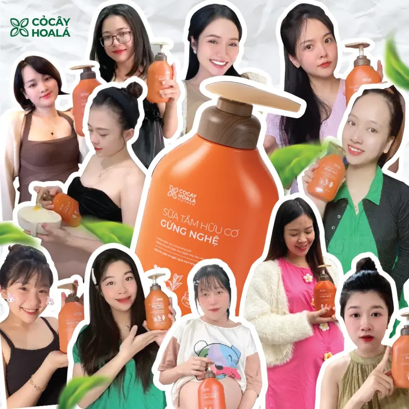 Sữa Tắm  Hữu Cơ Thảo Gừng Nghệ Cỏ Cây Hoa Lá Sữa Tắm Cho Bà Bầu Và Mẹ Sau Sinh Chai 500gr 1