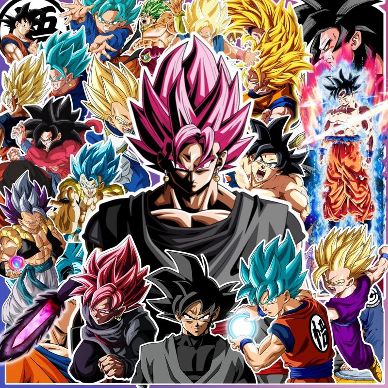Goku Sticker Chart Set 50 sticker anime Dragon Ball, sticker Goku, sticker tran - TikTok ...