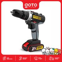 Gambar (Promo Special) Kova [COD] Fixer Cordless Drill 10mm Set Mesin Bor Tangan Baterai Tembok 21V - Grey Black dari Goto Living Kota Tangerang 2 Tokopedia