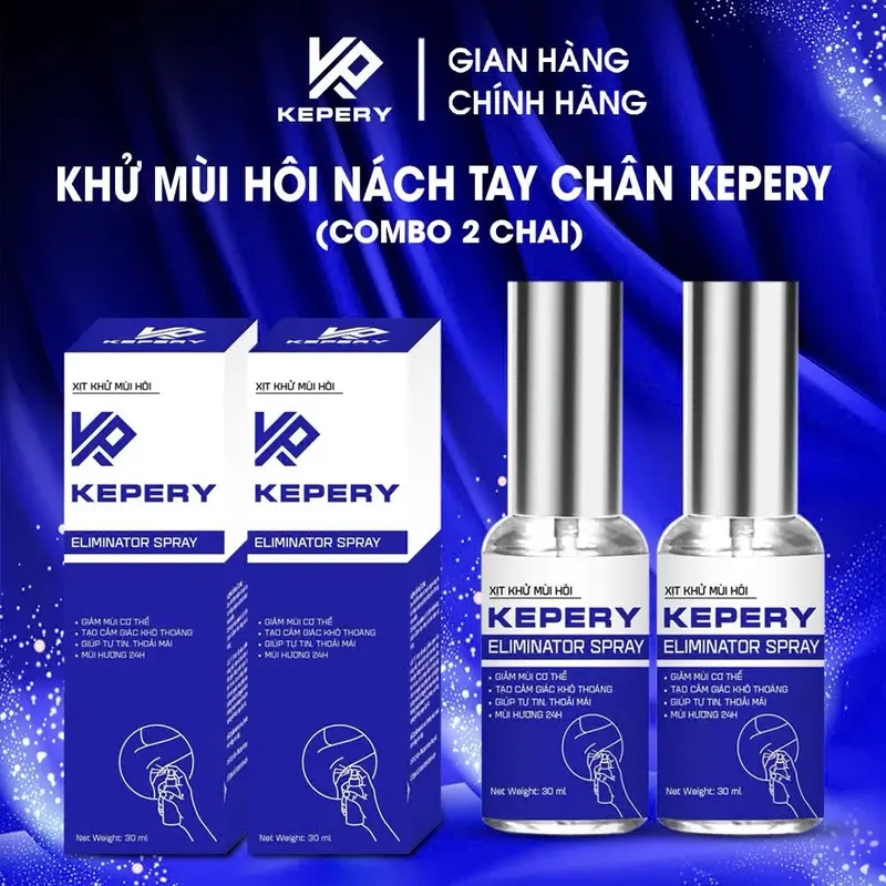 02 Chai Xịt khử mùi hôi nách hôi chân  KEPERY 30ml, hỗ trợ khử mùi cơ thể tạo cảm giác khô thoáng lưu hương trong 24h. Nữ 3