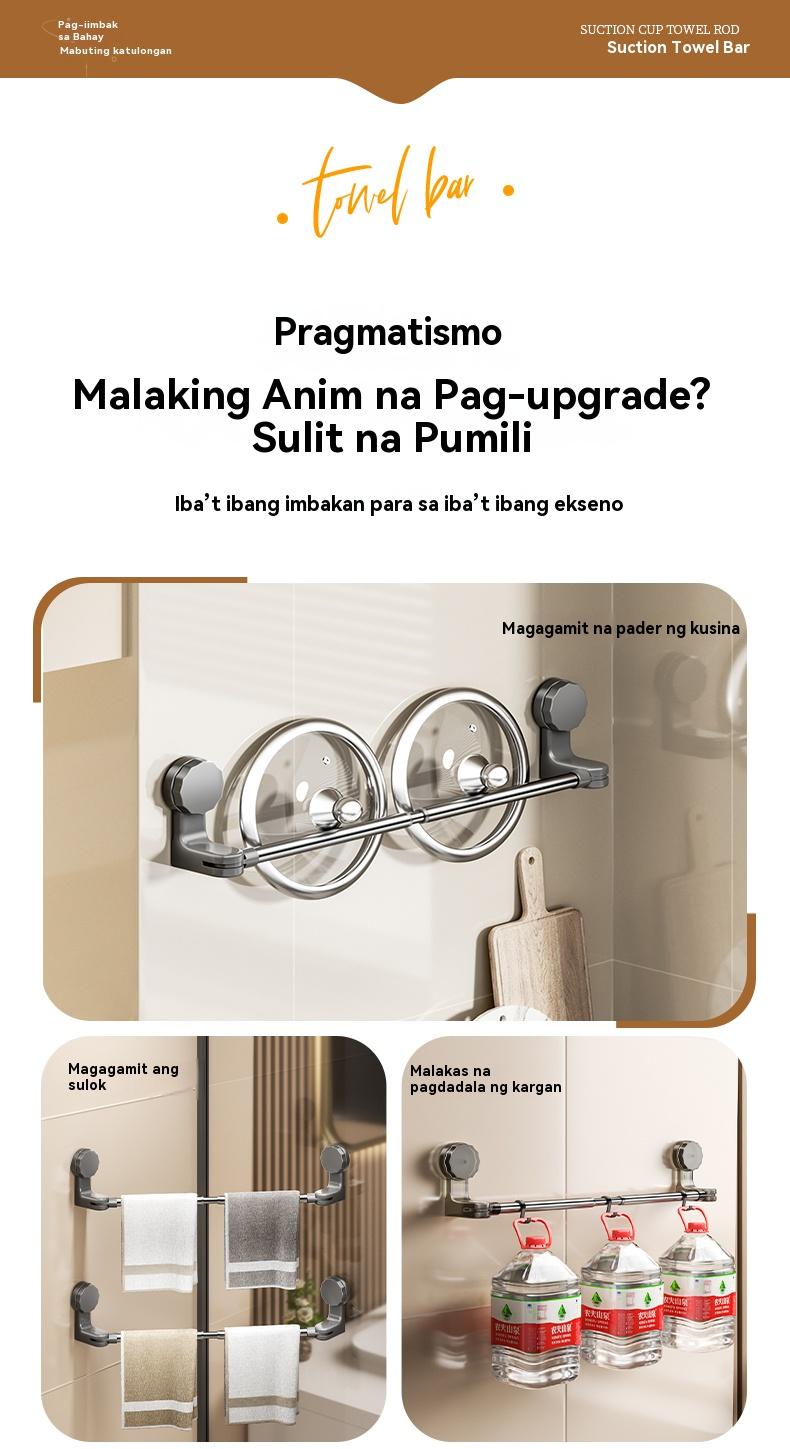 Product Introduction of Giá Treo Khăn Hút Gắn Tường Có Thể Điều Chỉnh Có Thể Mở Rộng, Không Cần Khoan, Thép Không Gỉ Bền 6