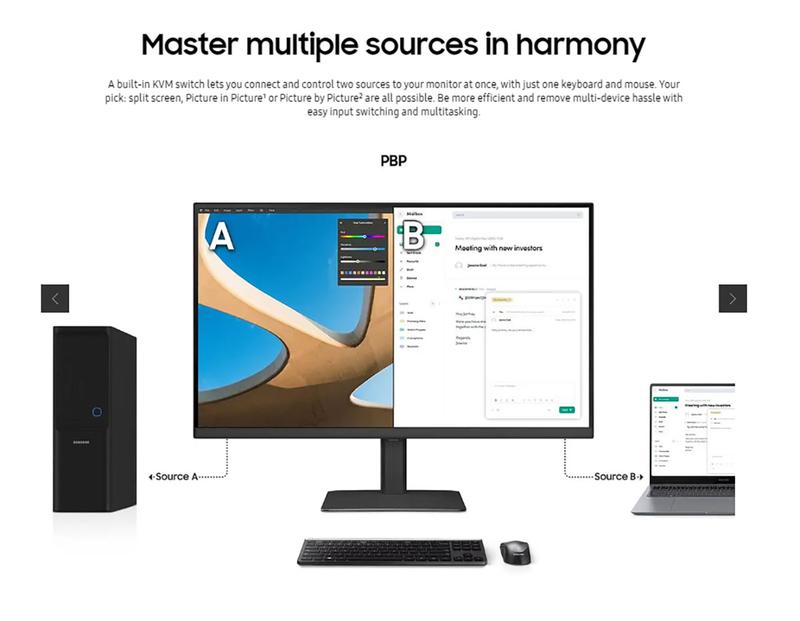 Product Introduction of SAMSUNG VIEWFINITY S6 MONITOR S32D604 | 24" QHD MONITOR IPS | 2560x1440 | 5MS | 100HZ | HEIGHT ADJUST | LS32D604UAEXXS 4