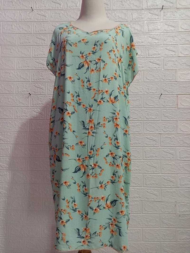 Product Introduction of Paket Usaha 8pcs Daster Midi Rayon Santung - LD ±110 cm, Pj ±90 cm Motif Rayon 0