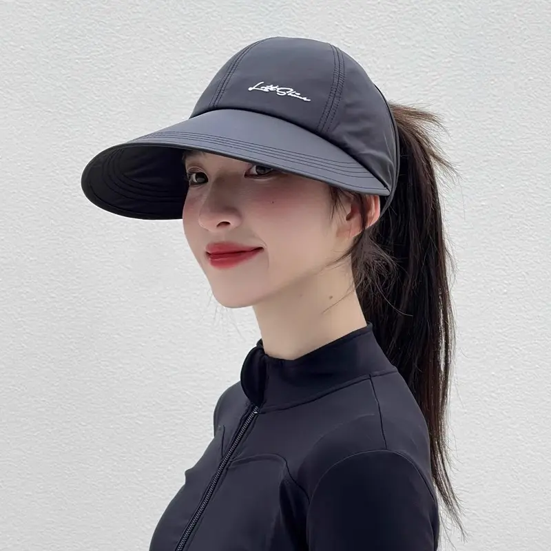 Mũ Chống Nắng Rộng Vành, Dành Cho Nữ Và Nam, Có Chống Tia UV, Mũ Bóng Chày Ngoài Trời, Mũ Mỏ Vịt Nhanh Khô, Lưới Phía Trên, Có Mở Tóc Đuôi Ngựa mũ  lưỡi  trai  nữ mũ  nửa  đầu  nữ 1
