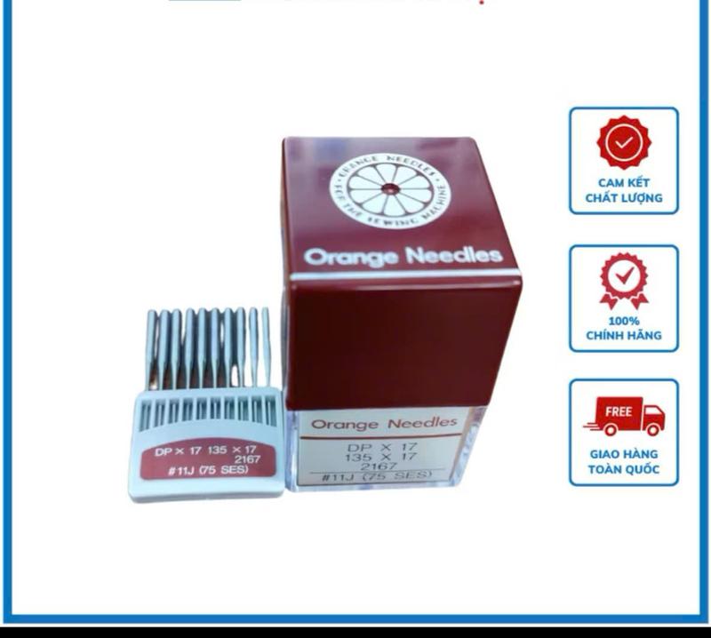  Kim ORANGE NEEDLES HÀN QUỐC DBX1 dành cho máy may 1 kim công nghiệp cơ và điện tử   vỉ 10 cây  