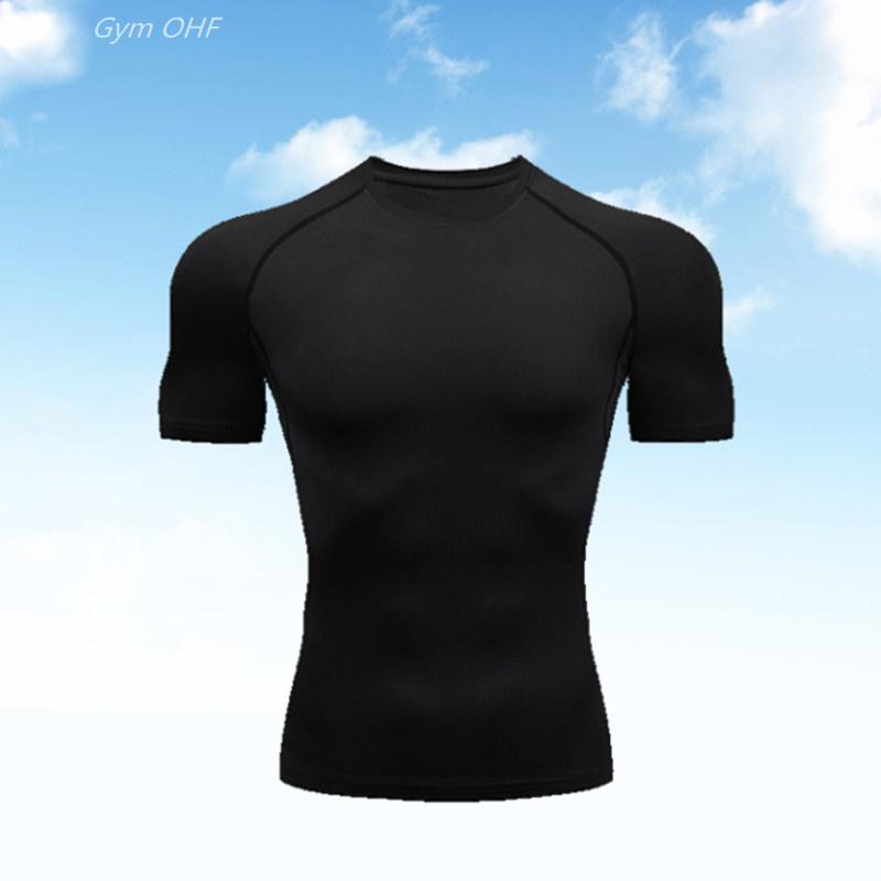 Compression särk Quick Dry Jõusaali Jooksu T-särk Meeste Fitness Jalgrattasärk Meeste suve T-särk_voghion.com