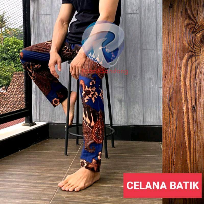 Celana Kolor Panjang Harian | Celana Batik Boim Santai Dewasa Pria Wanita Adem Motif Api Garuda Warna Merah Biru Hitam Kain Karet 2