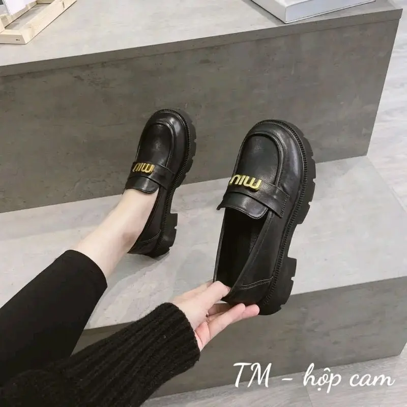 (XẢ HÀNG NGHỈ BÁN)h38-Giày moca miu 4,5p mẫu mới fullbox Shoes Nữ