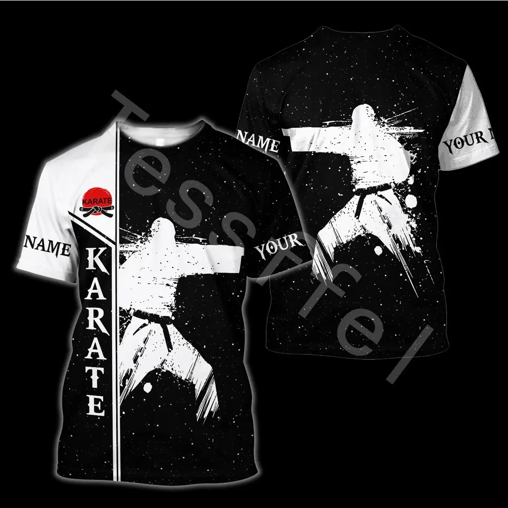 Áo Thun Harajuku Thể Thao Karate, Tessffel, In 3D, Thời Trang Mới, Áo Unisex, Cổ Tròn, ngắn Tay, Phong Cách Vận Chuyển Thả, K19