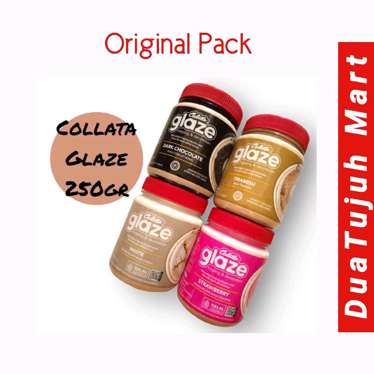 COLATTA GLAZE 250 Gram, DARK CHOCOLATE,TIRAMISU,STRAWBERRY,WHITE