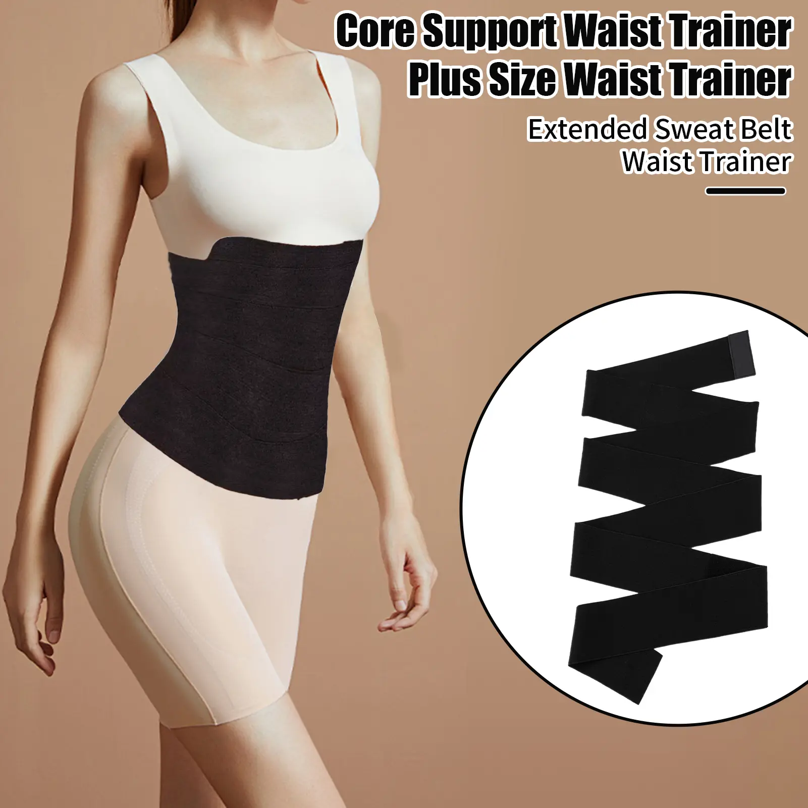 btobqin Waist Trainer Belt Abdomen Belly Shapers Tummy Control Fitness shaping Body Shaper Elastic Waist Strap Protection for Outdoor Sports