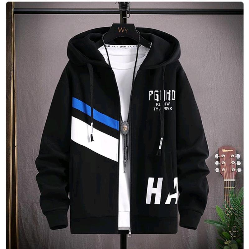 Áo khoác hoodie chất nỉ nam nữ phong cách thanh lịch Menswear Tay Dài Jacket