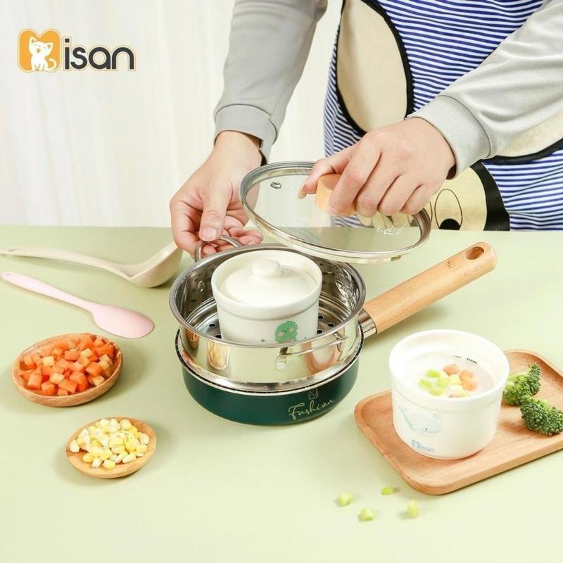 Hũ sứ 250ml cho bé ăn dặm Misan, an toàn trữ đông và hấp cách thủy, đi kèm 2 nắp tiện lợi. 3