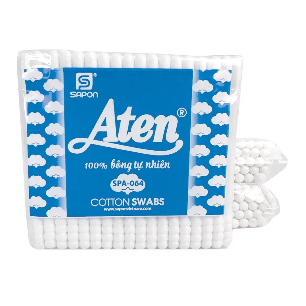 COMBO 24 Gói Tăm Bông Aten - Tăm bông ngoáy tai 90 que/gói 2160 que (24 gói )