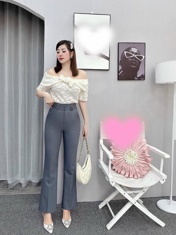 Quần Tây Ống Loe Công Sở Nữ Thời Trang 2 Cúc Cao Cấp MH Store68-MS02 - Ong, Women