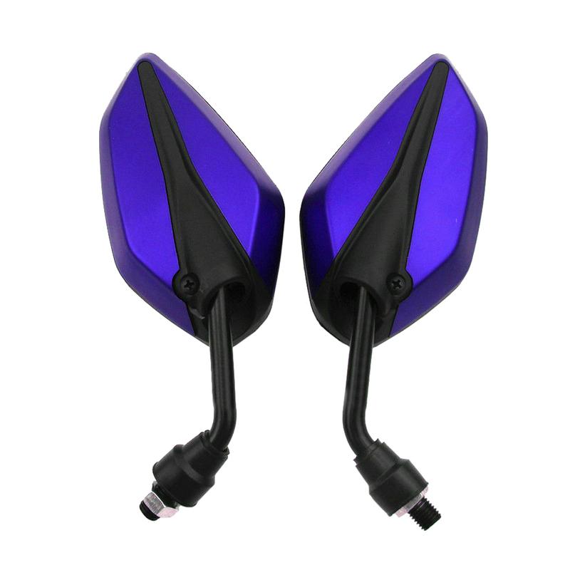  Gương chiếu hậu bên cho xe máy 1 cặp 10mm cho Suzuki H-onda Yamah Kawasaki 