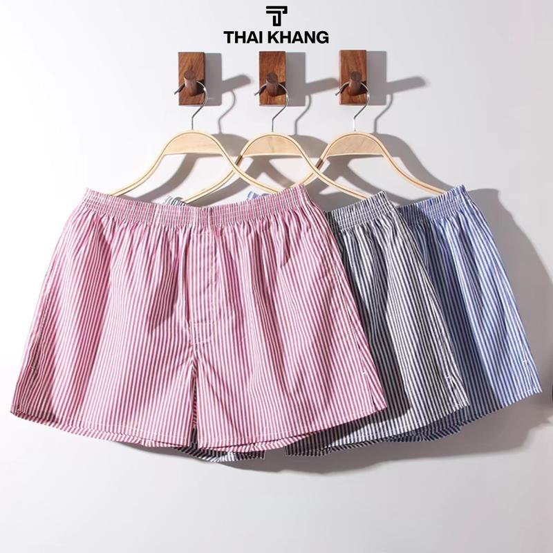  Quần Short Kẻ Sọc Mặc Ở Nhà Quần Đùi Nam Nữ Form Rộng Mặc Thoáng Mát Hottrend QZG05 Áo Menswear 