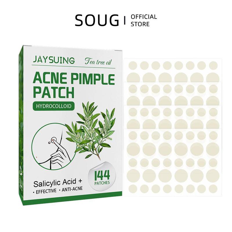 Miếng Dán Mụn Trứng Cá Dầu Cây Trà, Chất Liệu Hydrocolloid, Không Thấm Nước, Nhãn Dán Làm Đẹp, 144 miếng mỗi hộp 0
