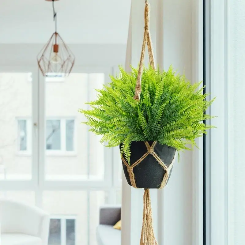 Artificial Fern Leaves, Fake Boston Fern Leaves, Outdoor UV-Protection Non-fading Leaves, Decorative Flowers for Home Party Wedding, Plants, Artificial Trees, Garden Decorations, Decoration Items 6