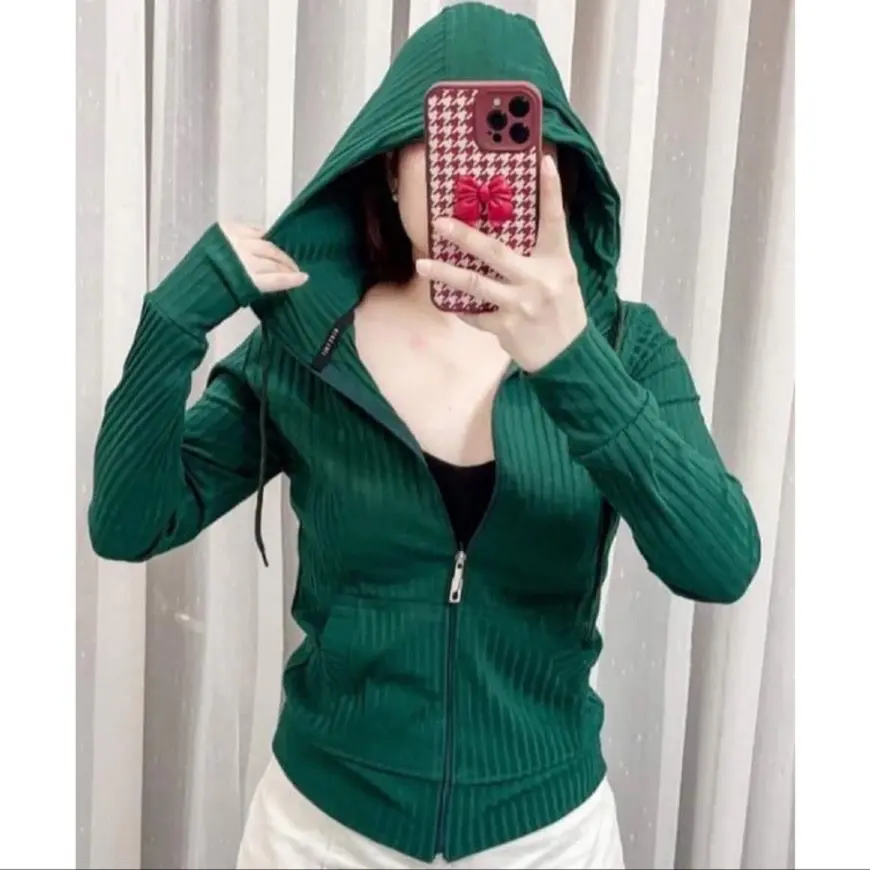 ÁO KHOÁC THU ĐÔNG VẢI THUN DŨA Có Nón Nữ có size 65kg