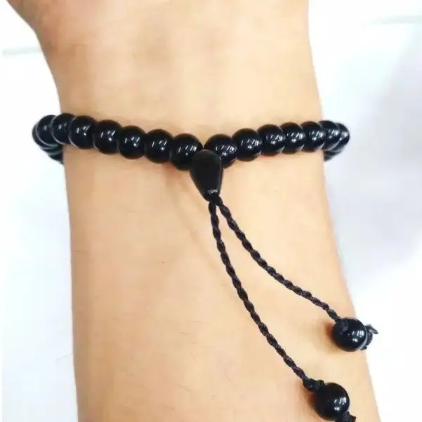 Gelang Tasbih Manik-Manik 33 Butir Hitam untuk Pria dan Wanita