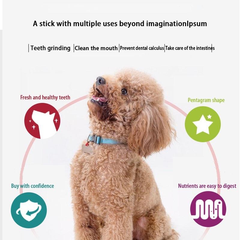 Dentalstick untuk Anjing - Dog Treats - Snack Anjing - Pembersih Gigi Anjing - Penghilang Bau Mulut dan Gigi Anjing tongkat tumbuh gigi anjing 3