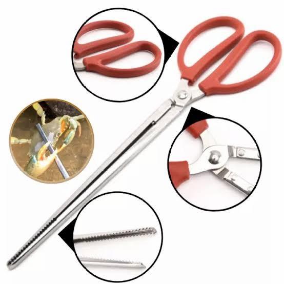 Gunting Capit Penjepit Penangkap Belut Ikan Kepiting Anti Slip Ujung Flat Dan Lengkung Panjang 52cm Multifungsi Plastik Stainless 2