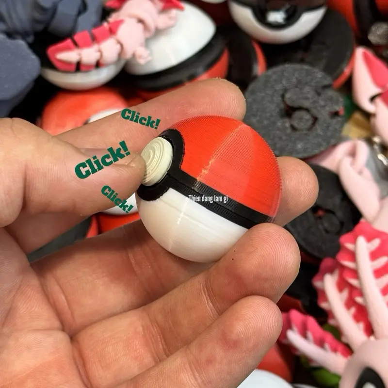 Poke Ball | in 3D Đồ chơi Móc khoá | Toy P11 | Số lượng 01 Mô hình | Thiện đang làm gì 1