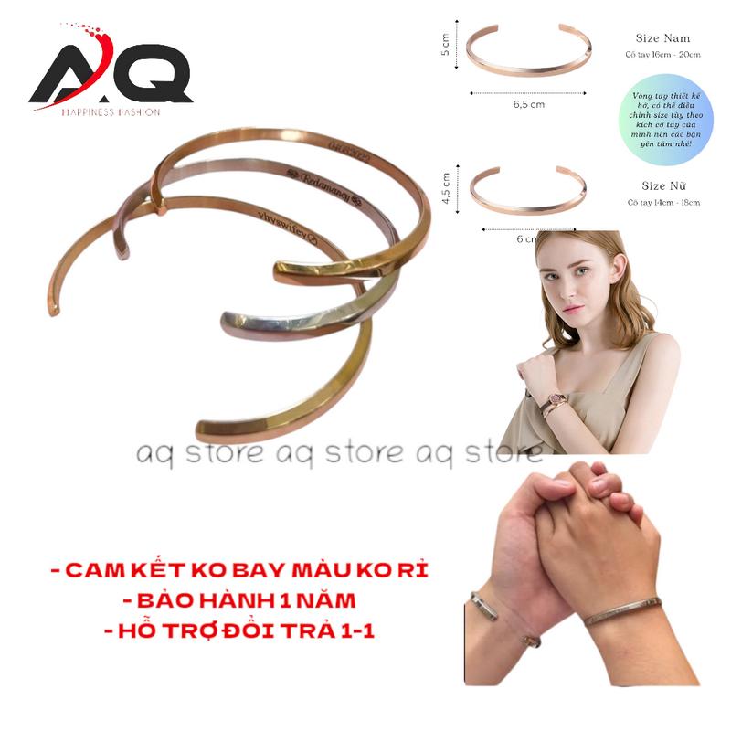 Khắc tên cặp đôi Vòng tay titan chữ C cặp đôi nam nữ lắc tay Cuff ko gỉ Phụ Kiện thời trang