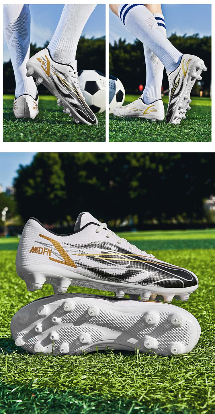 Product Introduction of Football Boots Soccer Cleats Spikes Shoes for Men Women Unisex Child Boys Girls Professional Breathable Training High-Tops Futsal 2 41 Y 4 45