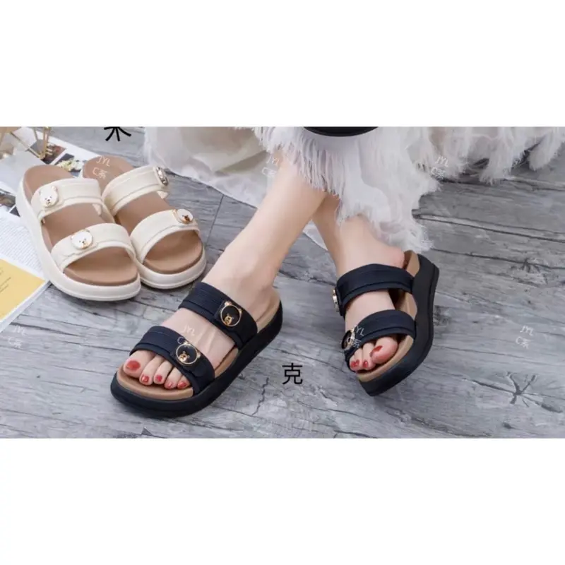 Dép Nữ Quai Ngang, Dép Bánh Mỳ  2 quai thời trang Đế Cao Su Non Mềm Đẹp Chống Trượt 4