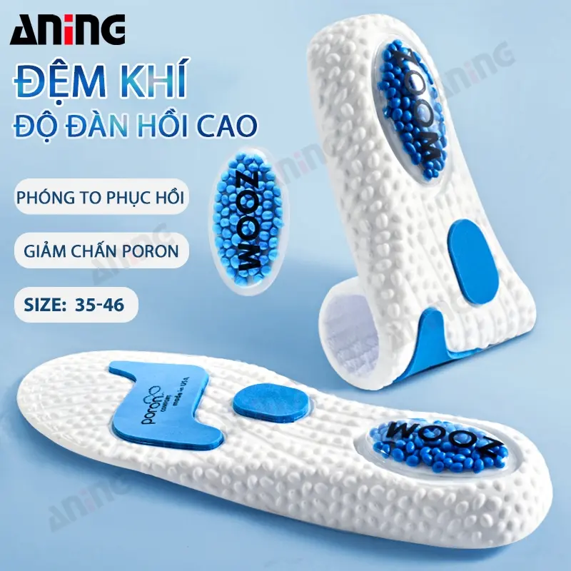 Miếng Lót Giày Đàn Hồi PU Đệm Khí, 1 Đôi, Đệm Hấp Thụ Sốc, Thích Hợp Cho Giày Thể Thao Chạy Bộ, Miếng Đệm Cho Nam Và Nữ insoles  jump đế  giày Phụ Kiện Sport