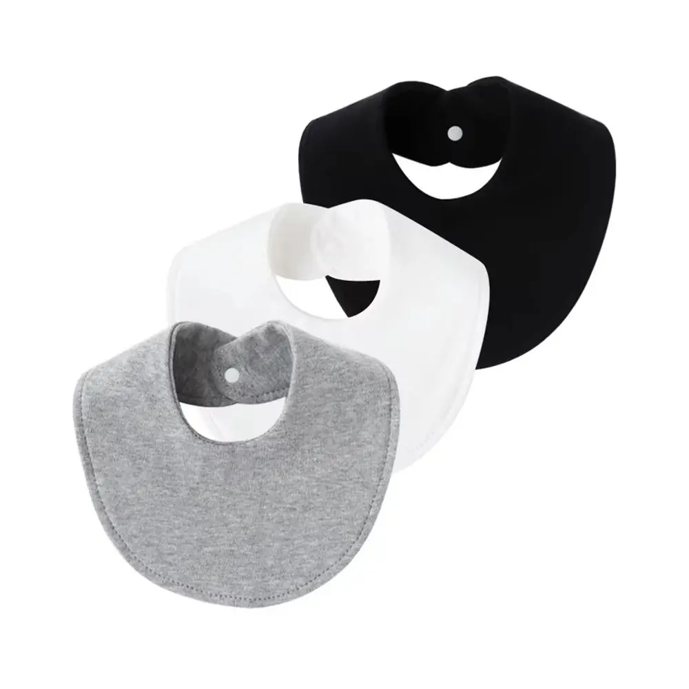 New Soft Cotton Baby Bibs Portable Protection Newborn Bibs Solid Color Saliva Towels for Baby Stuff