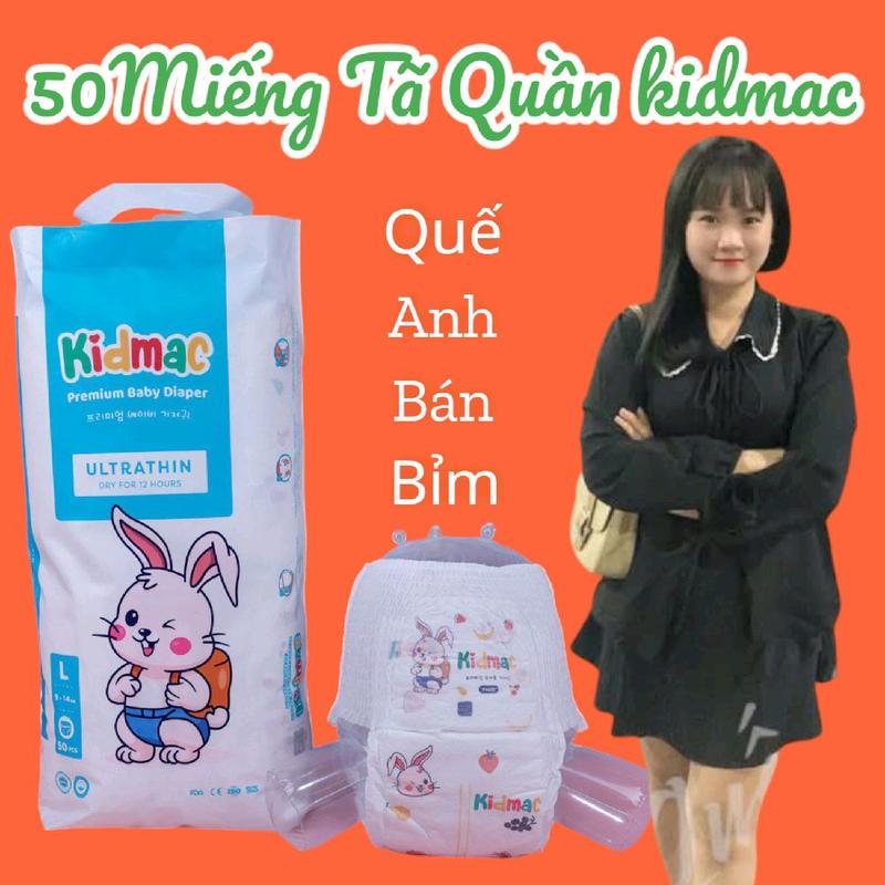 miếng Tã Quần Kidmac Fomsuông Thấm 1000ml Mỏng Nhẹ Giá Rẻ có Dán Sau Hình DỄ Thương Voi sơ sinh cho bé bỉm hipgig 100