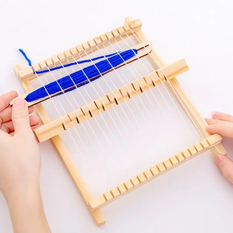Máy Dệt Tự Làm Sáng Tạo Cho Trẻ Em, Bộ Khung Dệt Mini Sợi Thủ Công, Máy Dệt Kim, Bộ Thảm Dệt 6