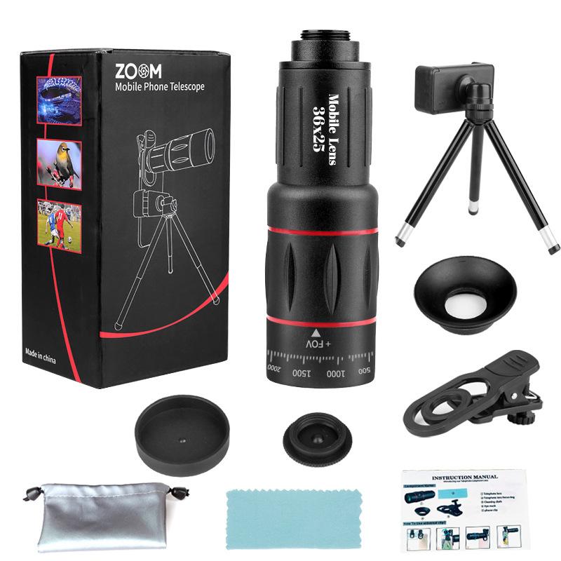 Ống kính tele cho điện thoại di động, ống kính zoom ngoài phổ dụng, zoom 36x,…