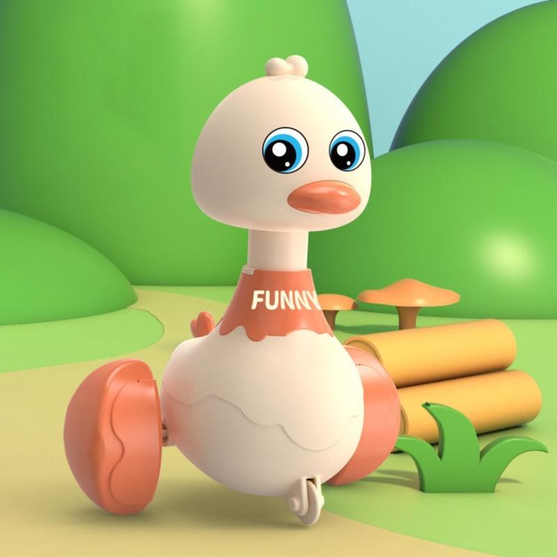 Product Introduction of Creative Mechanical Sliding Press Return Toy Cars Walking Safety Press and Go Cartoon Duck Plastic Vehicles Duck Car Return Toys Kids Gifts 13