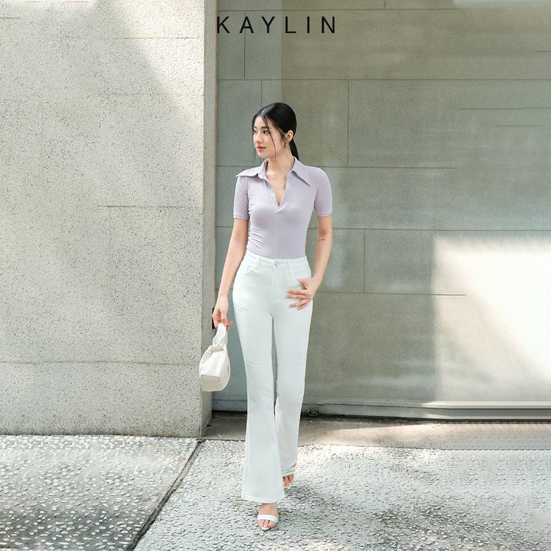 Quần Jean Loe KAYLIN Dập Hoa Nổi chất denim dày dặn - N2334 Denim Women Pants Có Túi