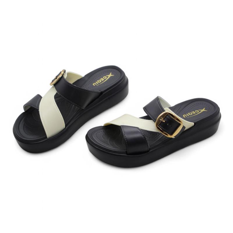 EH59 | Sandal Selop Wanita Motif Baru | Sendal Wanita Modis Elegan | Sandal Silang Selop Wanita Tinggi 4,5 CM 2