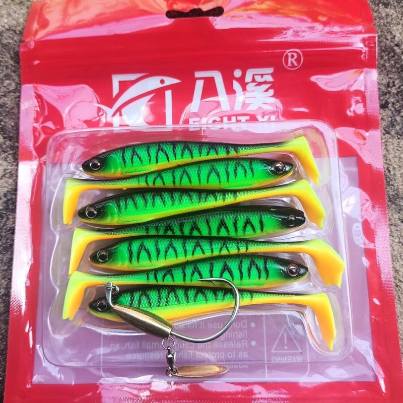 Combo mồi mềm Nff và Lưỡi ar15 - 2 size lớn và nhỏ, mồi câu cá đi câu fishing