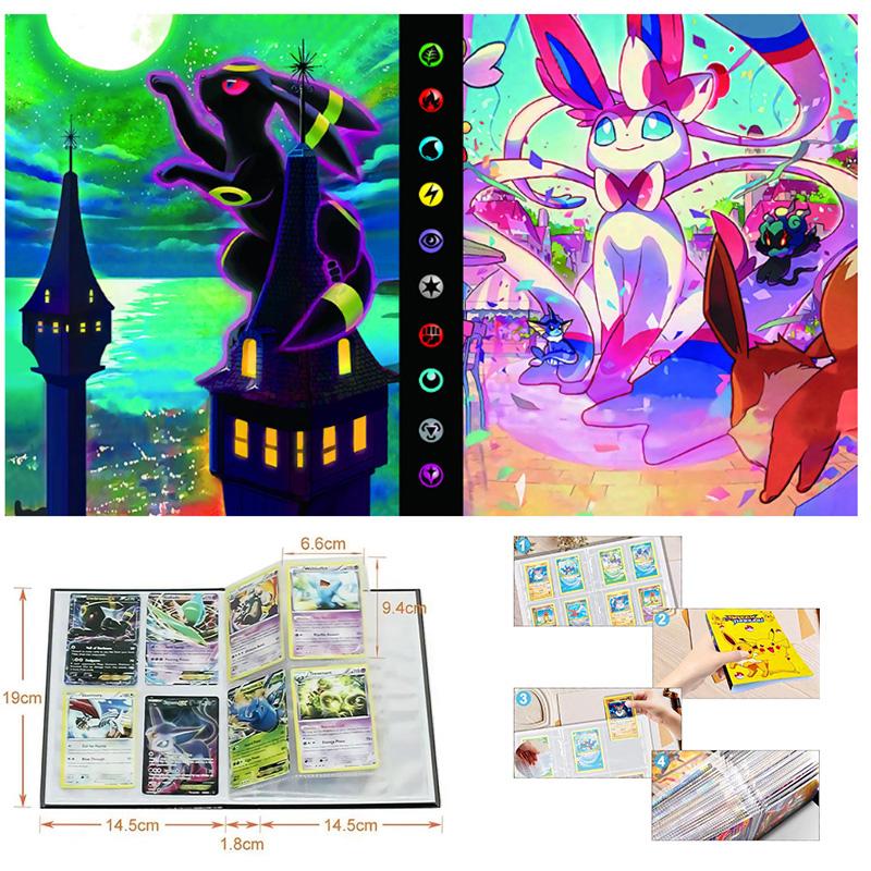 Album pokemon chứa 240 cards Eevee Shiny hệ bóng đêm và tiên Umbreon Sylveon khổng lồ Vmax 1492 27 0