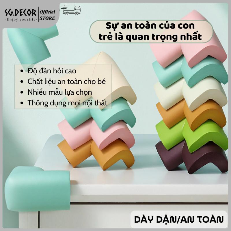 Combo 4 Miếng Bọc Cạnh Bàn Chữ L – Chống Va Chạm, An Toàn Cho Bé, Kèm Keo Dán Tiện Lợi