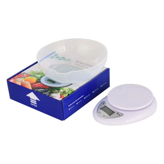 Timbangan Mangkuk / Alat Ukur atau Takaran Kue / Timbangan digital 5kg Bahan Plastik Dapur Simple Kitchenware