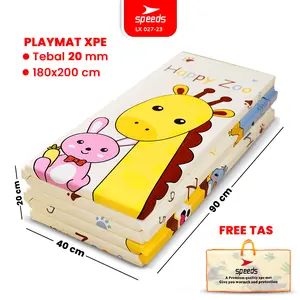 SPEEDS 180x200x16-20mm Playmat Bayi Karpet Lipat Playmate Tikar Anak-Anak Foam XPE Foldable Karpet Lipat Anak LX 027-23