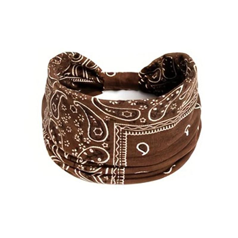 Product Introduction of Boho Women Floral Print Outdoor Headband Sports Bandage Elastic Wide Running Adjustable Headbands Yoga Sweat Absorption Head Band Bandeau Sport Hair Band Hair Accessories 1