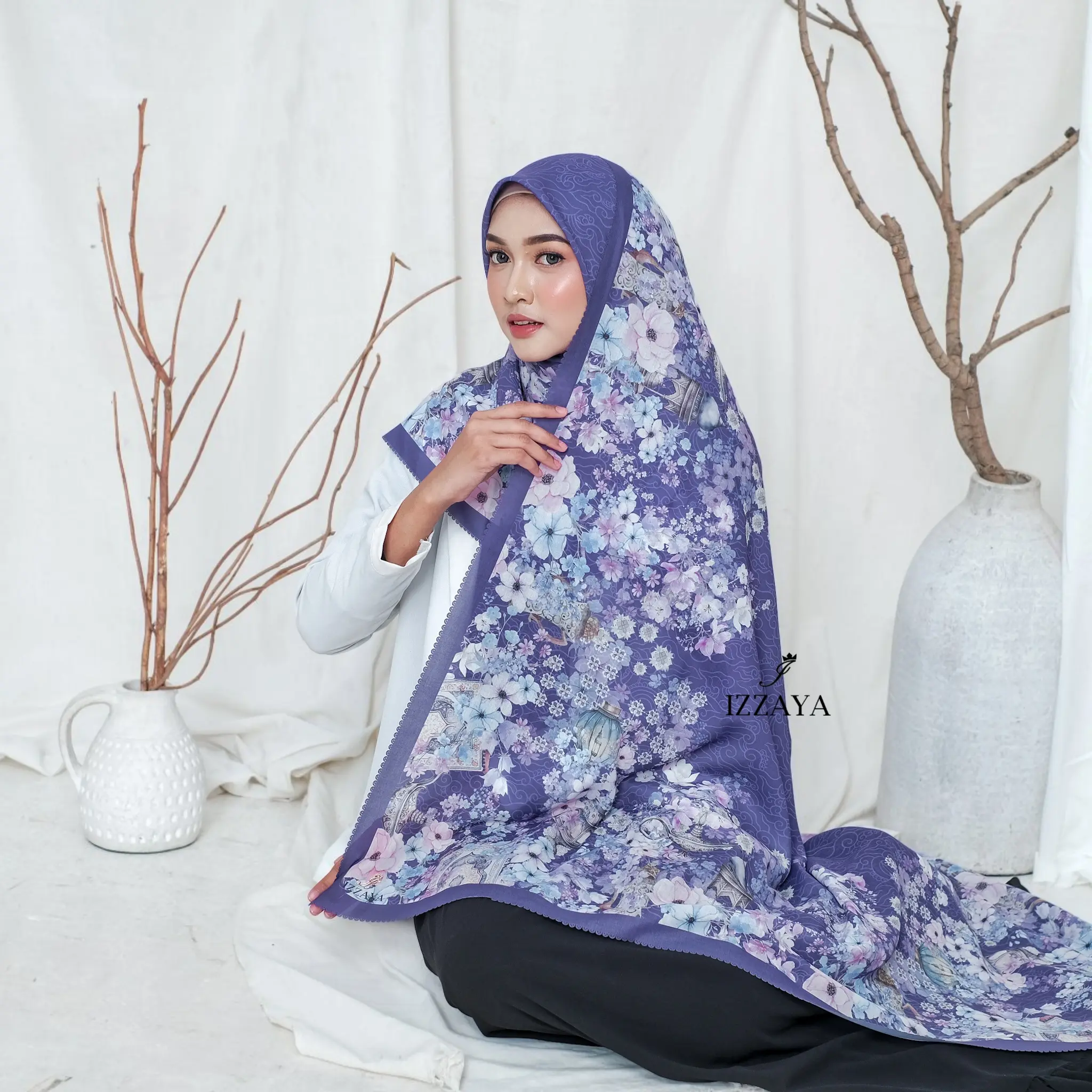 HAURA SERIES Hijab Voal Motif Voal Ultrafine