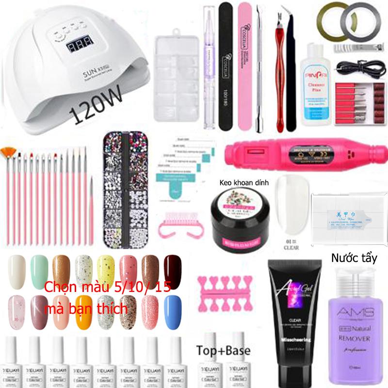 Nail salon 、Bộ làm móng tay、bao gồmgel nối dài móng tay、Đèn sấy móng tay54W/120W、máy mài móng tay、sơn móng tay dạng gel、tẩy sơn móng tay、Trọn bộ dụng cụ làm móng Làm Nail