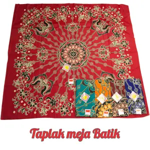 Taplak meja tamu batik Murah Buat kantor sekolah pesta souvenir bagus lebar 120 x 120 cm